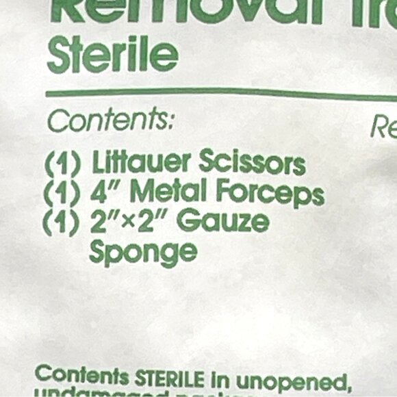 Medi Pak Suture Removal Sterile Tray Littauer Scissor Metal Forceps Unopened VTG - Picture 3 of 9